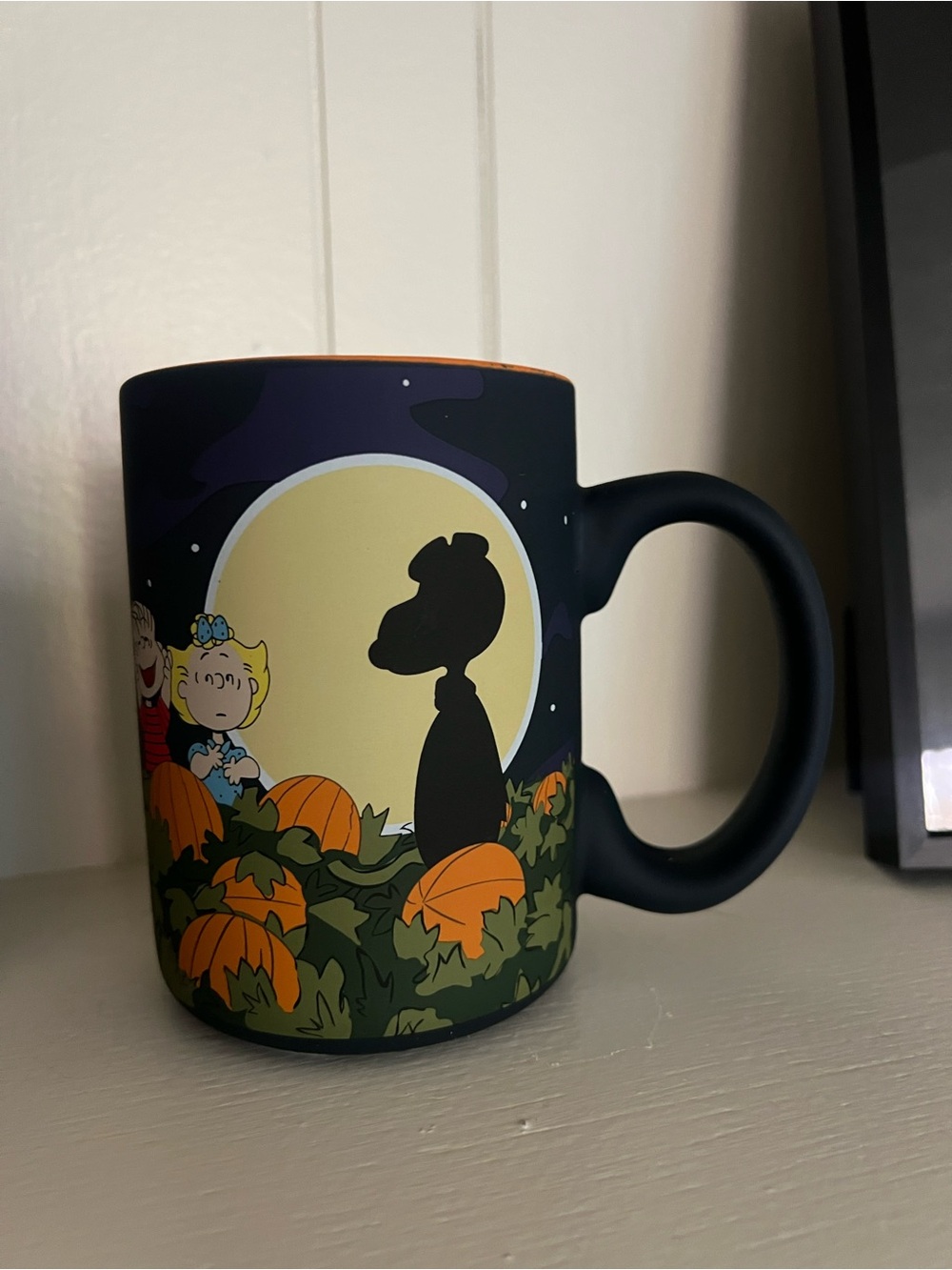 Peanuts Pumpkin Patch Mug - Black and Orange